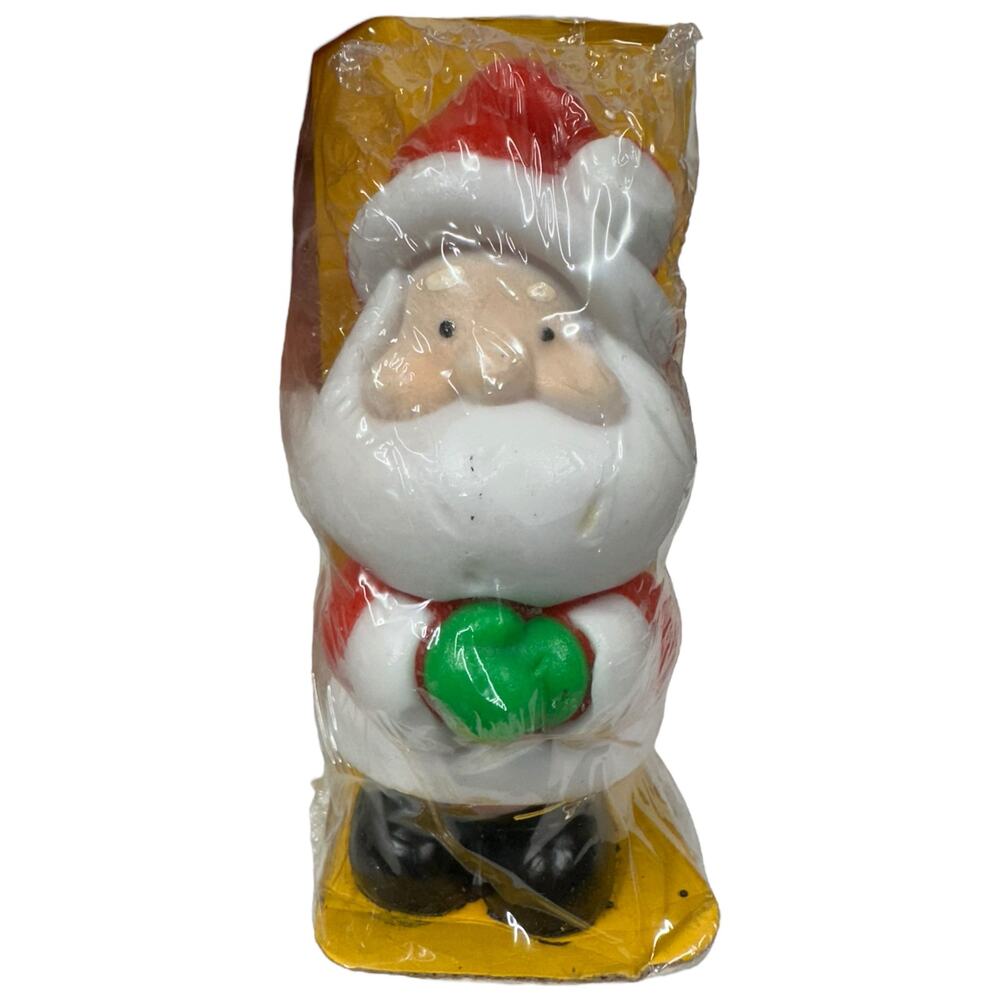 Vintage Suni Santa Christmas Holiday‎ Candle 5 inches tall. NOS